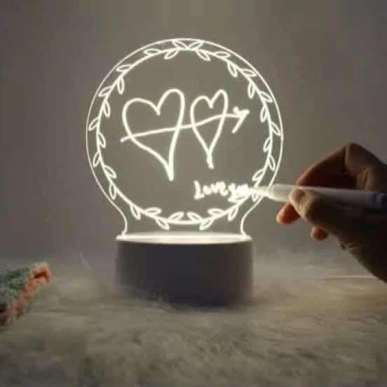 Acrylic Message Board Light LED Night Light, Personalized Night Light, Childs Playroom, Gift for Kids