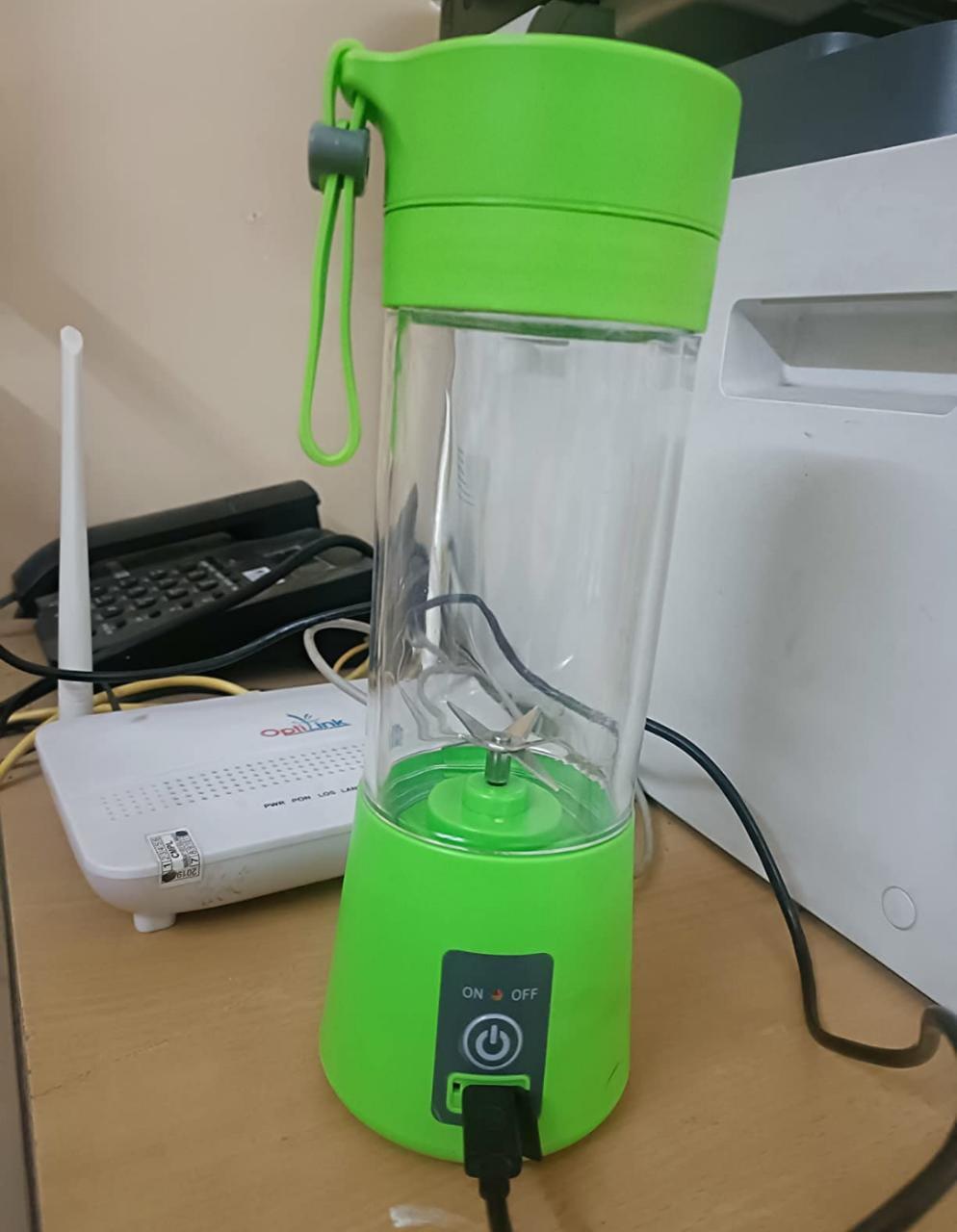 Portable Electric USB Juice Maker Bottle | Blender Grinder Mixer | Rechargeable Bottle with 6 Blades