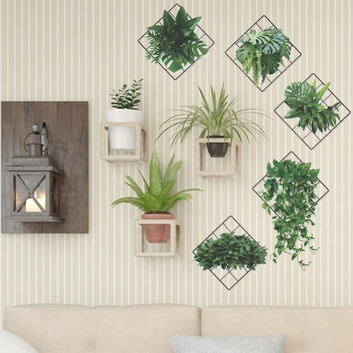 Leaves Design Vinyl  Wall Sticker (Set of 5)