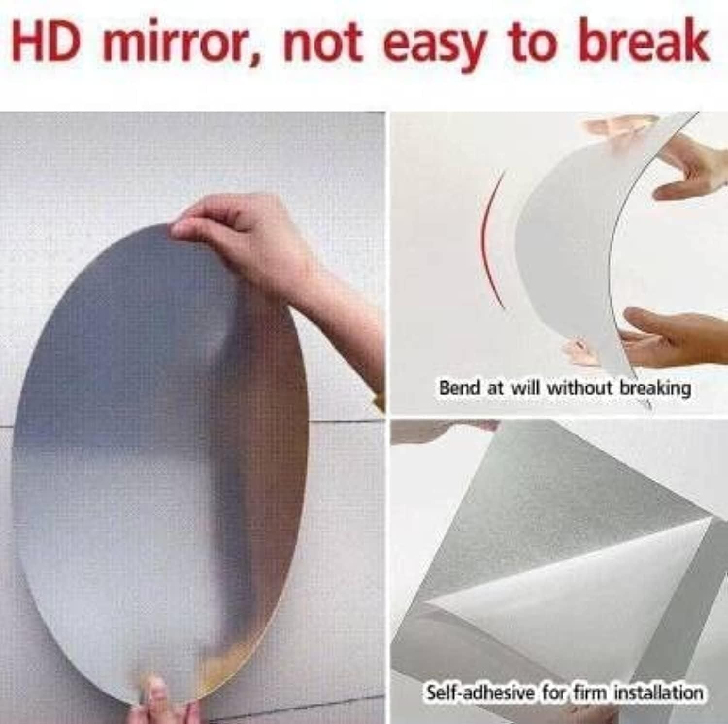 Unbreakable Mirror 30 cm COMBO ( Pack of 2 )