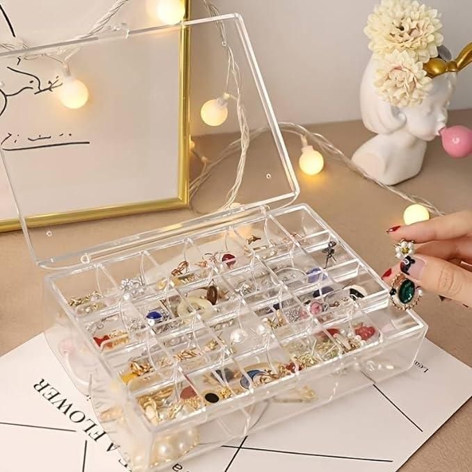 Jewellery Box Organiser Storage 2 Layer Multi Color (Pack of 2)