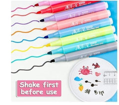 Doodle Water Floating Painting White Board Marker Pens (Pack of 8)