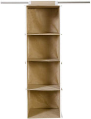 Cloth Organizer - Hanging 4 Shelves Wardrobe Organizer