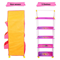 Cloth Organizer - 5 Shelf Folding Wardrobe Organizer